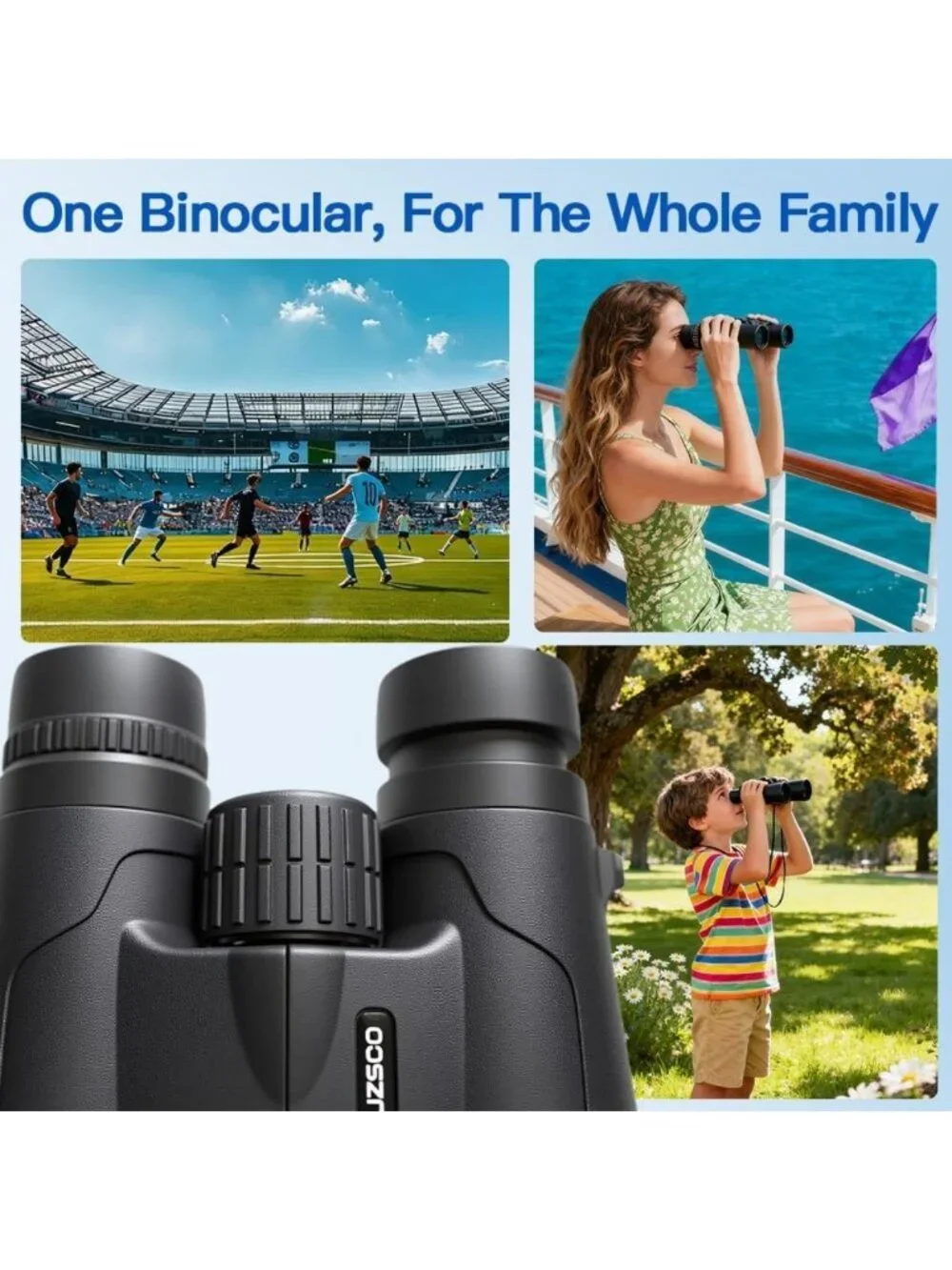 High-Powered 10x42 Waterproof Binoculars for Bird Watching, Hiking & Sports